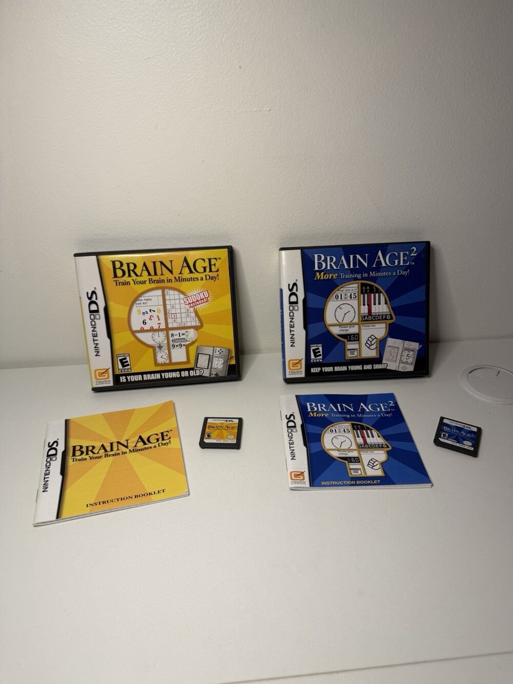 Brain Age 1 & 2 Bundle Lot Nintendo DS CIB Complete W All Inserts Very Clean EUC